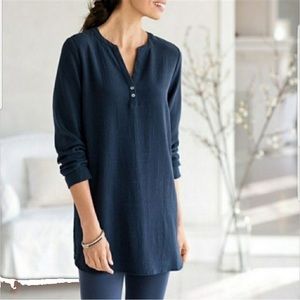 J Jill PureJill Blue Tunic Top
